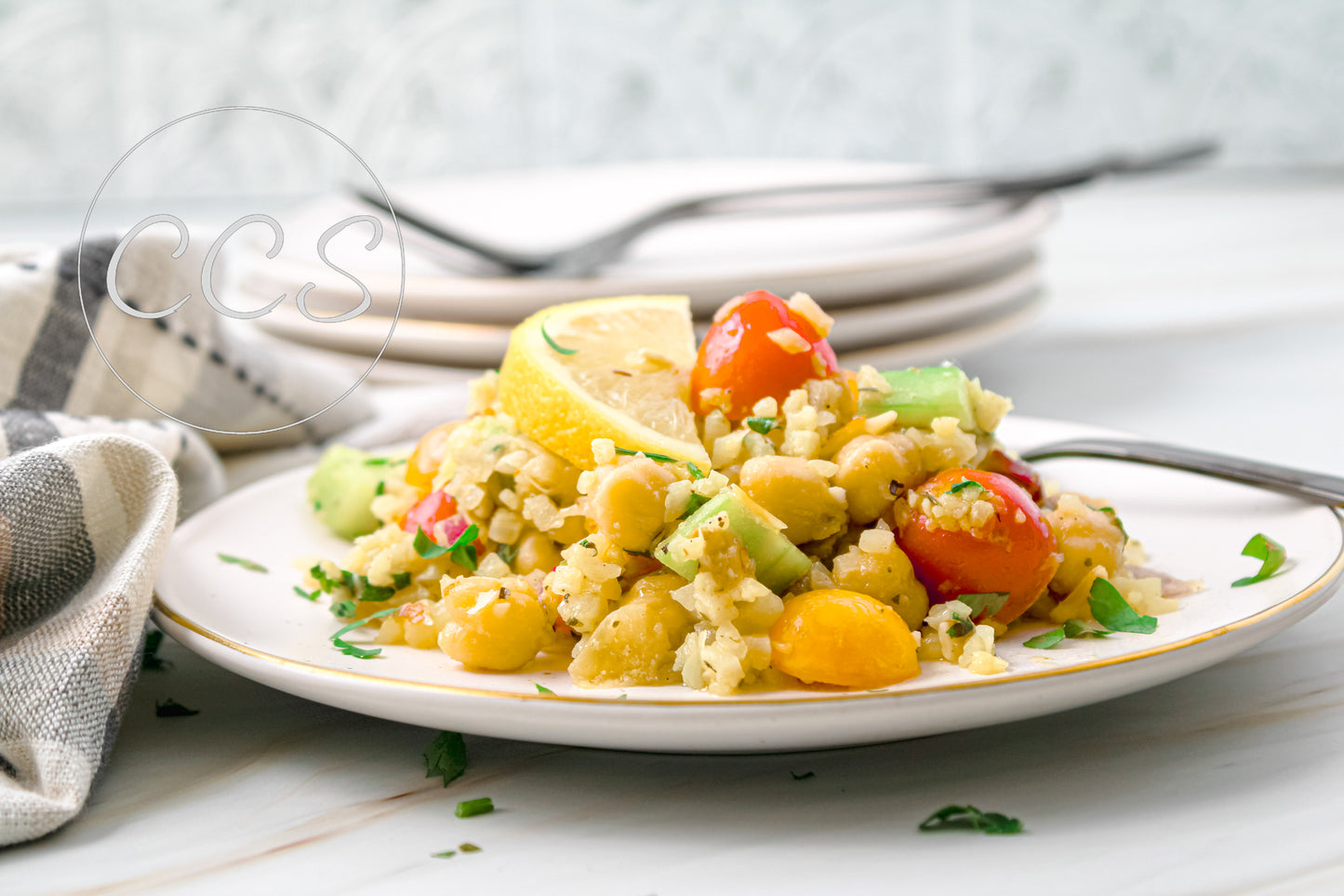 Cauliflower Chickpea Salad - Set 3 of 3