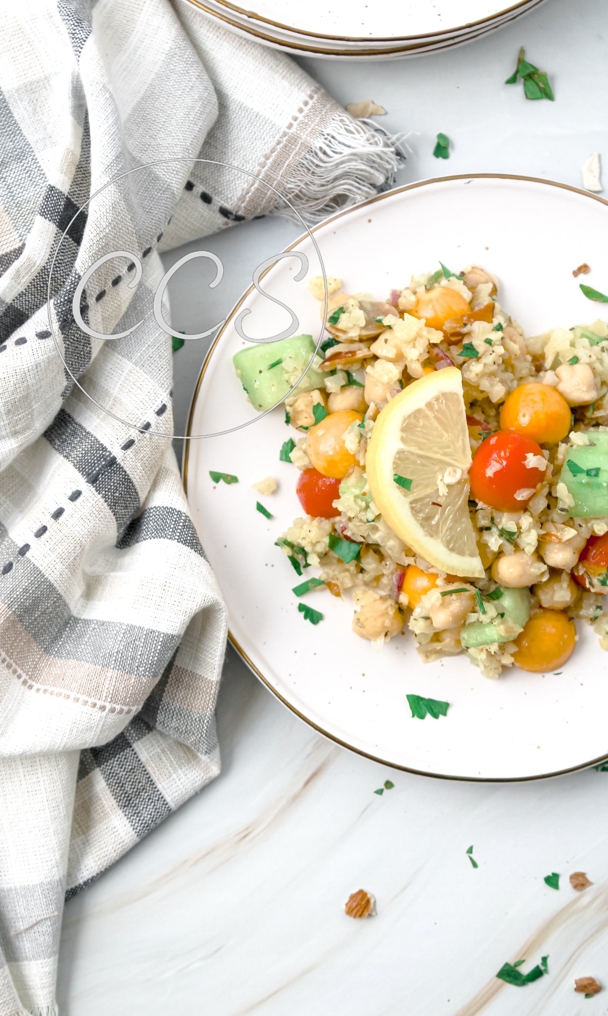 Cauliflower Chickpea Salad - Set 3 of 3