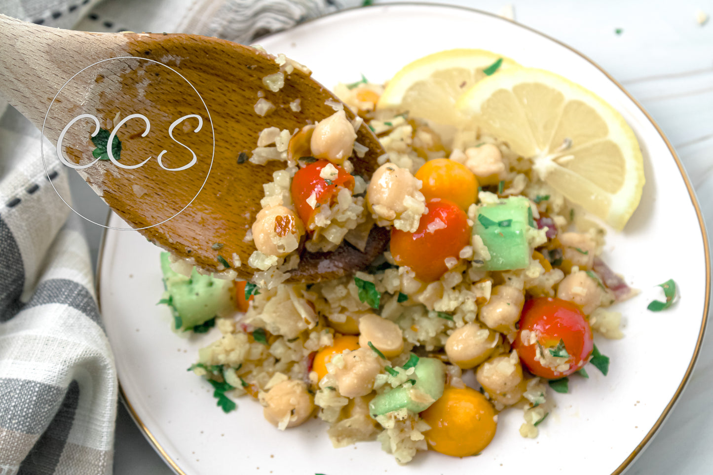 Cauliflower Chickpea Salad - Set 3 of 3