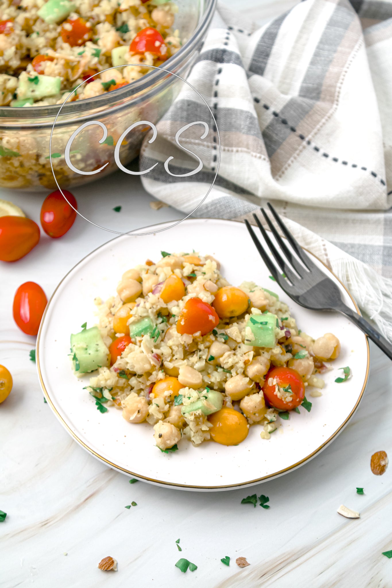 Cauliflower Chickpea Salad - Set 3 of 3