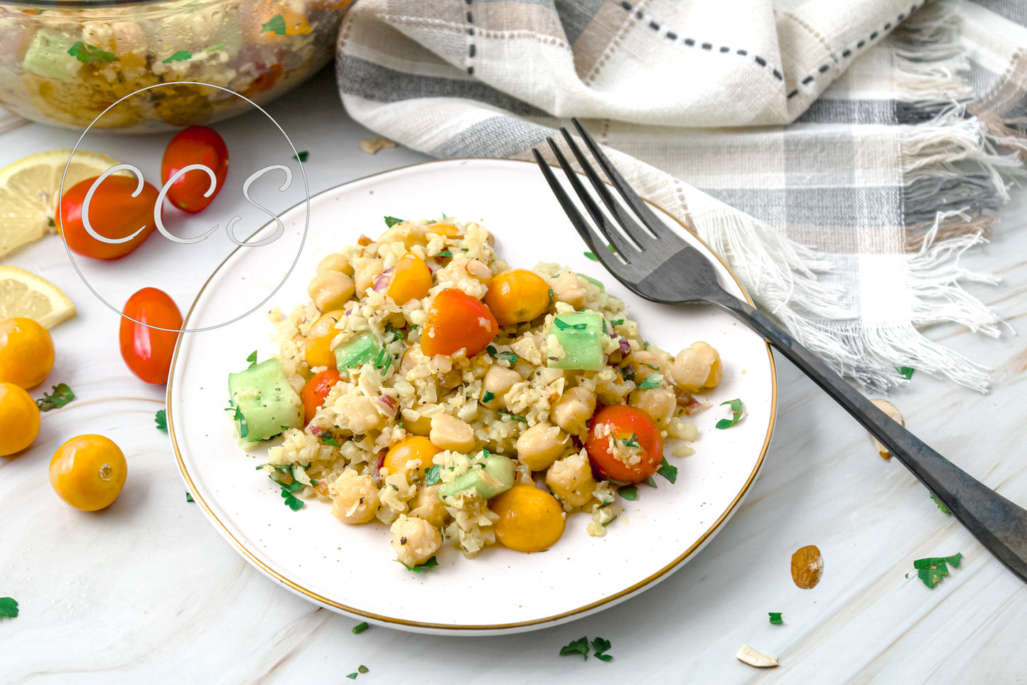 Cauliflower Chickpea Salad - Set 3 of 3