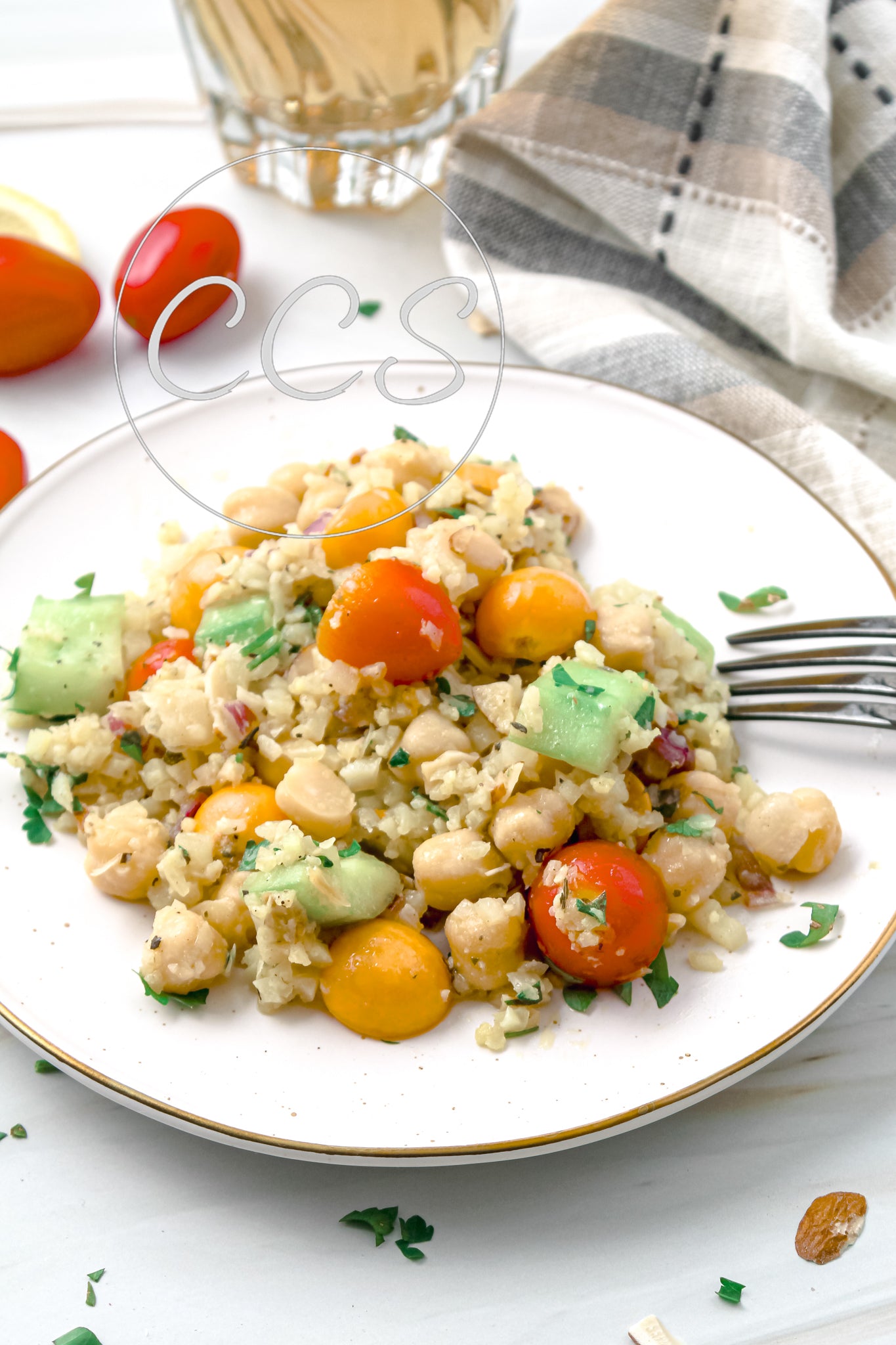 Cauliflower Chickpea Salad - Set 3 of 3