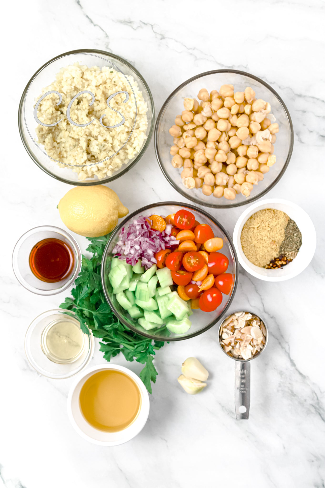 Cauliflower Chickpea Salad - Set 3 of 3